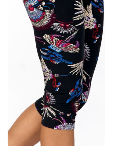 Legginsy - Legginsy damskie 3/4 wzorzyste WZÓR 1 - produkt 4