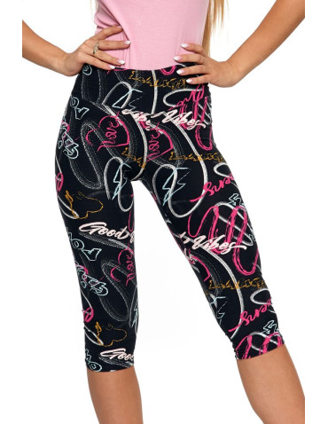 Legginsy - Legginsy damskie 3/4 wzorzyste WZÓR 2 - produkt 1