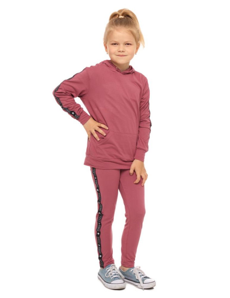 Dziewczynka - Legginsy młodzieżowe z efektem peach touch RÓŻOWY - produkt moraj.pl 3