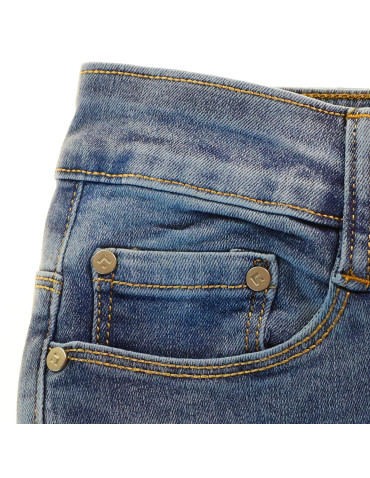 Spodnie - Jeansy spodnie damskie skinny z wysokim stanem JEANS - produkt 4