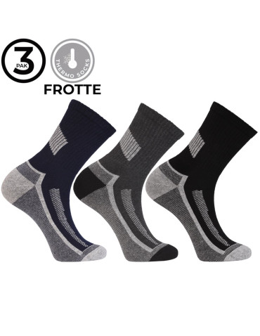Długie - Skarpety męskie długie ciepłe Frotte szeroki ściągacz WIELOKOLOROWY - produkt 6