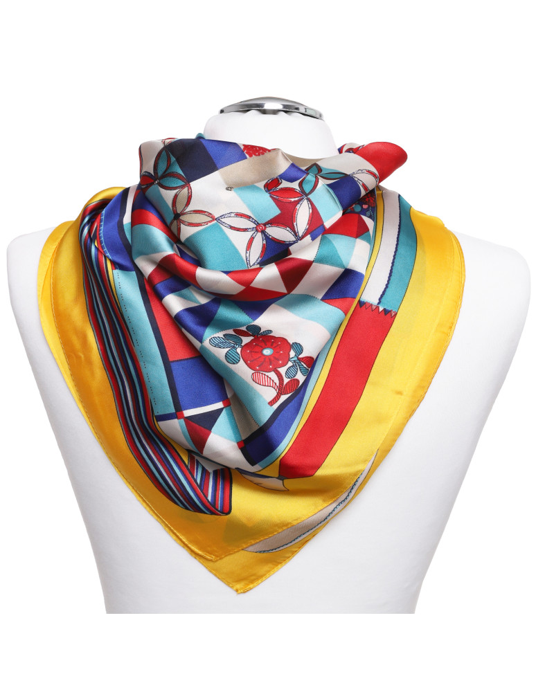Szale i chusty - Apaszka damska chusta vintage we wzory WZÓR 1 - produkt moraj.pl 1