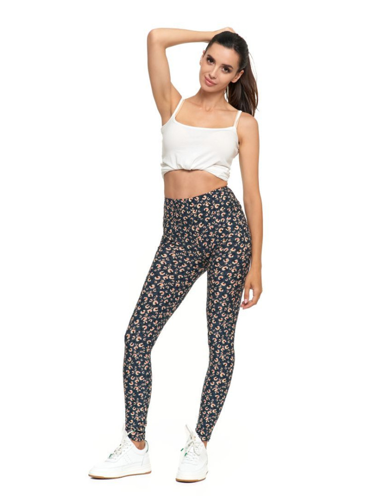 Legginsy - Legginsy damskie długie z wysokim stanem WZÓR 1 - produkt moraj.pl 3