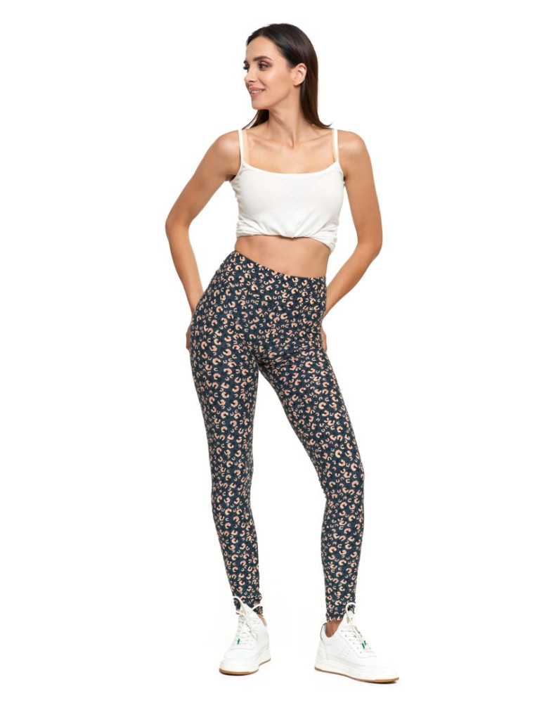 Legginsy - Legginsy damskie długie z wysokim stanem WZÓR 1 - produkt moraj.pl 1