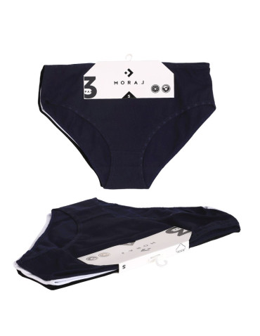 Figi - Majtki figi bikini damskie bawełniane klasyczne 3-pak WIELOKOLOROWY - produkt 6