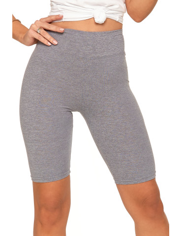 Legginsy - Legginsy damskie wysoki stan typu kolarka peach touch GRAFIT - produkt 2