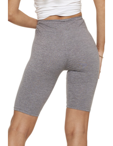 Legginsy - Legginsy damskie wysoki stan typu kolarka peach touch GRAFIT - produkt 3