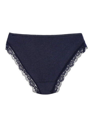 Figi - Majtki damskie figi mini bikini w kropeczki z koronką 3-pak WIELOKOLOROWY - produkt 2