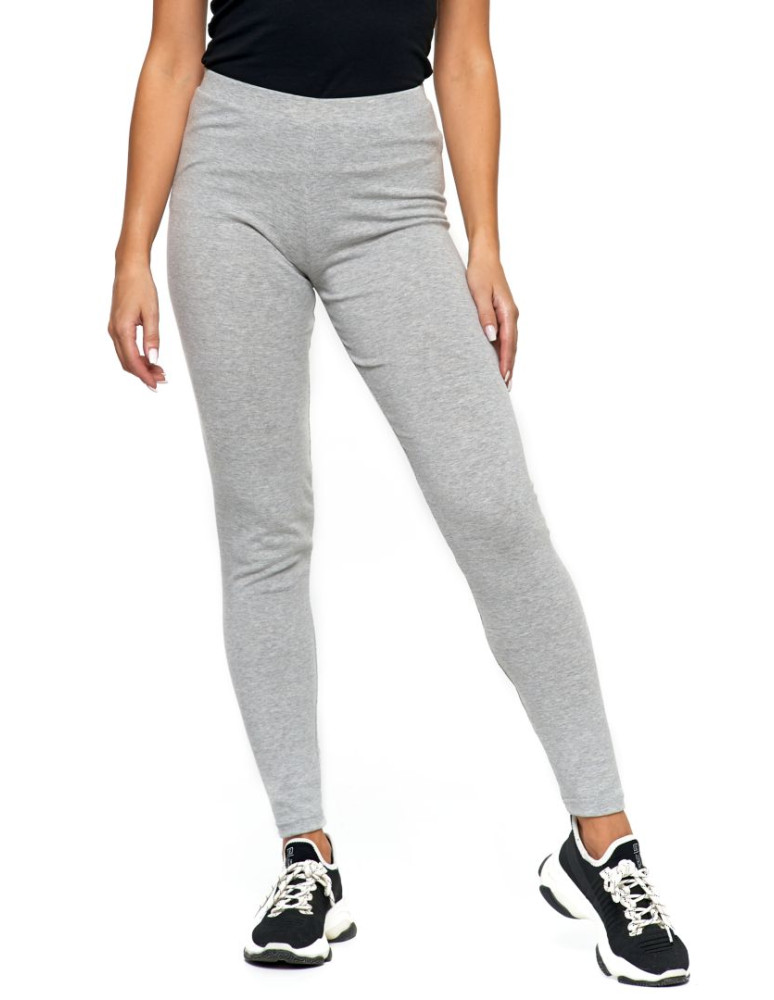 Legginsy - Klasyczne legginsy ocieplane damskie JASNY SZARY - produkt moraj.pl 2