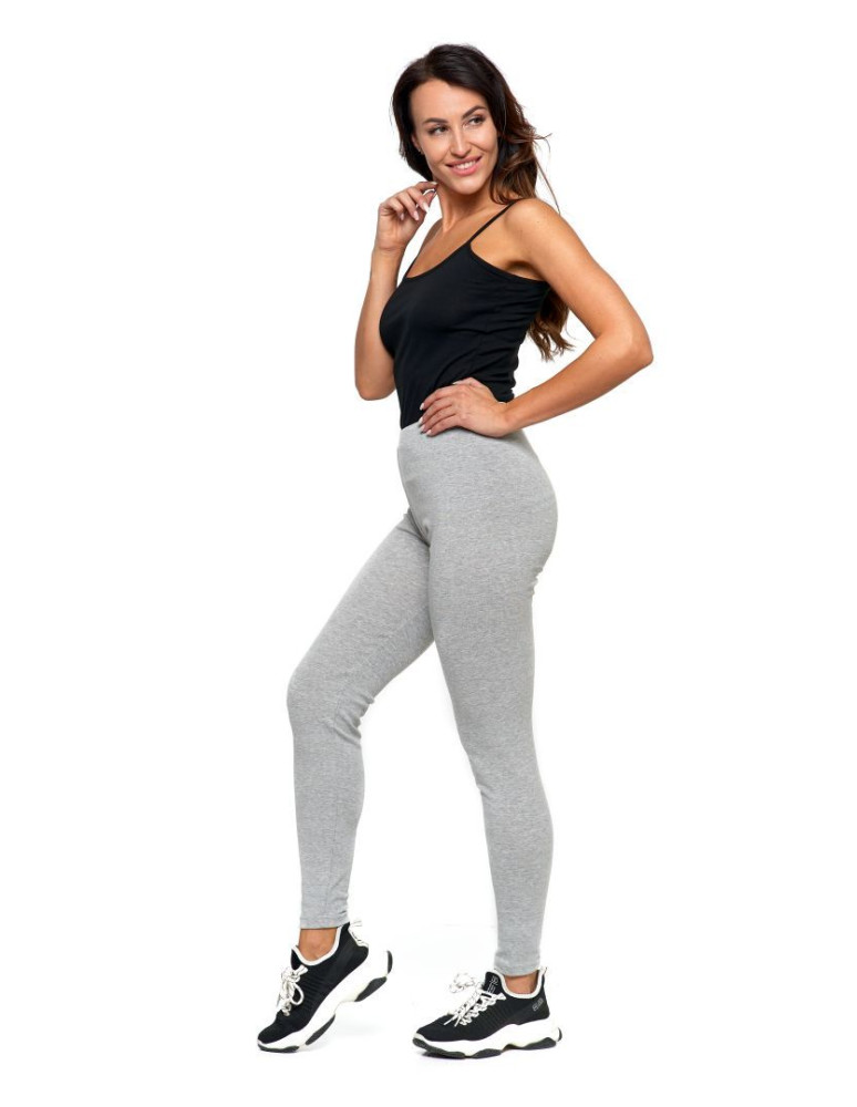 Legginsy - Klasyczne legginsy ocieplane damskie JASNY SZARY - produkt moraj.pl 6