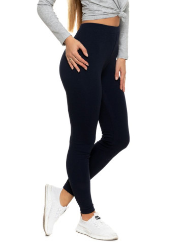 Legginsy - Klasyczne legginsy ocieplane damskie GRANATOWY - produkt 2