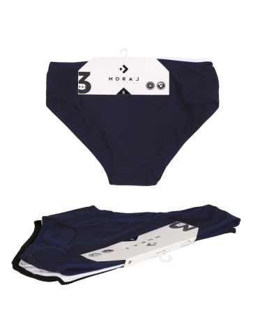 Figi - Majtki figi bikini damskie bawełniane 3-pak WIELOKOLOROWY - produkt 2
