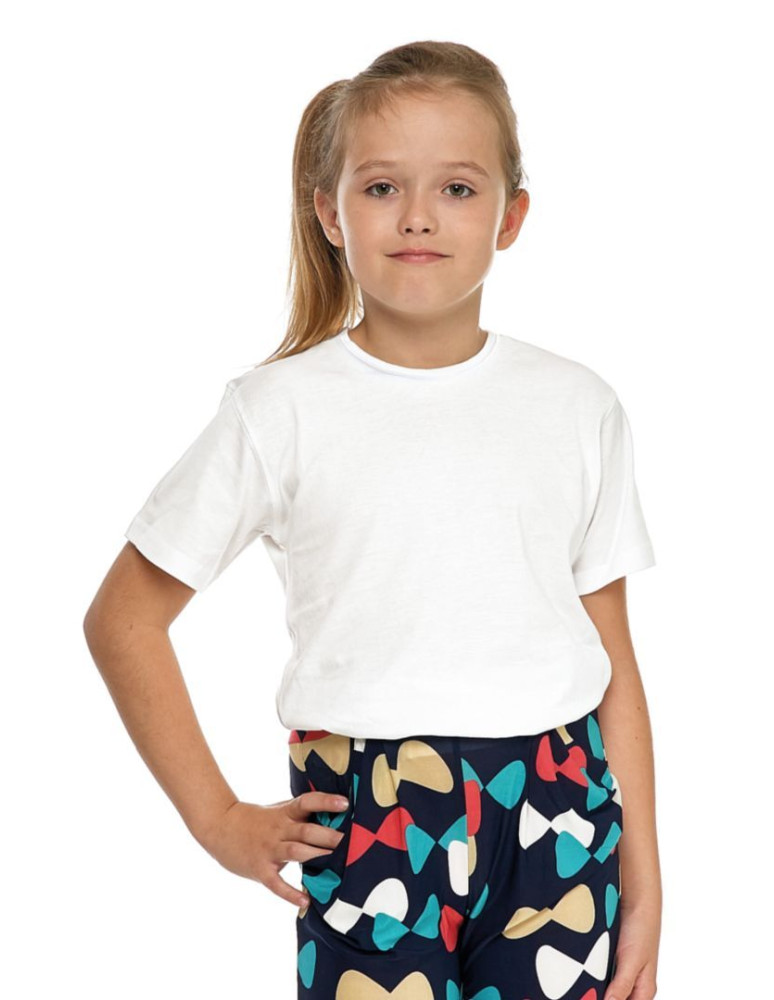 Dziewczynka - T-shirt dziewczęcy bawełniany BIAŁY - produkt moraj.pl 1