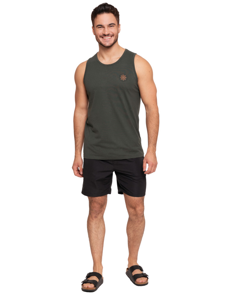 Koszulki, topy, koszule - Koszulka męska Tank-top bawełniana na ramiączkach KHAKI - produkt moraj.pl 3