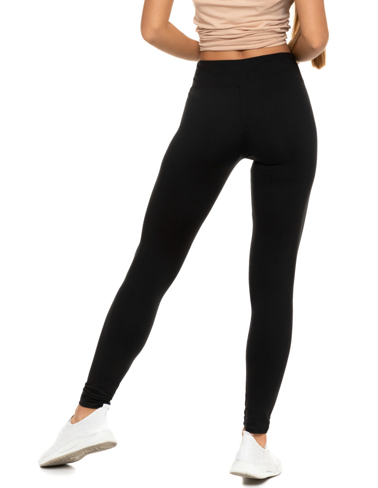 Legginsy - Klasyczne czarne legginsy damskie wysoki stan peach touch CZARNY - produkt moraj.pl 5