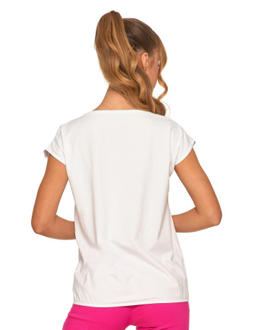 Koszulki i topy - Biała koszulka damska z flamingiem T-shirt BIAŁY - produkt 3