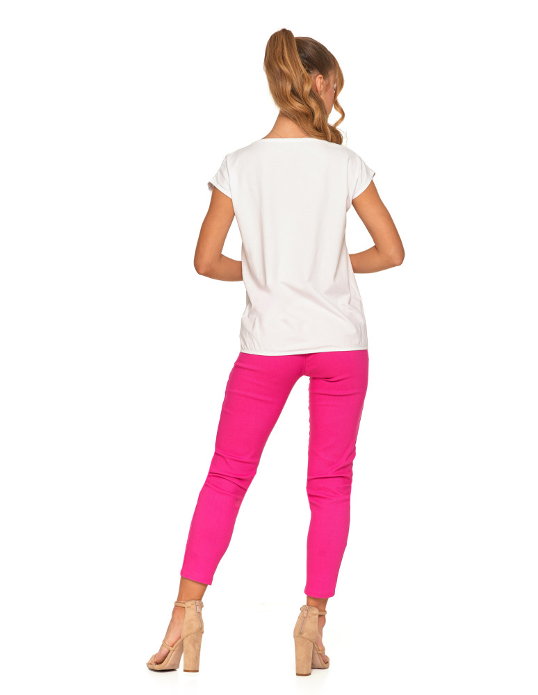 Koszulki i topy - Biała koszulka damska z flamingiem T-shirt BIAŁY - produkt moraj.pl 8