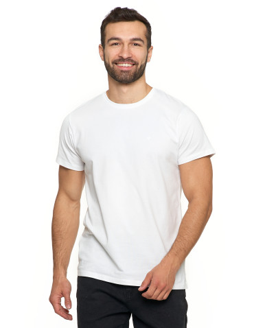 Koszulki, topy, koszule - Koszulka męska t-shirt z bawełny czesanej PREMIUM LINE BIAŁY - produkt 1
