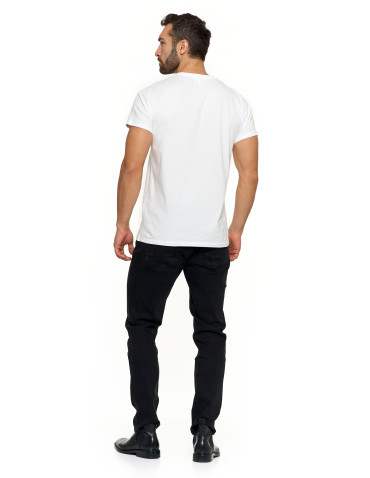 Koszulki, topy, koszule - Koszulka męska t-shirt z bawełny czesanej PREMIUM LINE BIAŁY - produkt 6