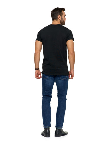 Koszulki, topy, koszule - Koszulka męska t-shirt z bawełny czesanej PREMIUM LINE CZARNY - produkt 6