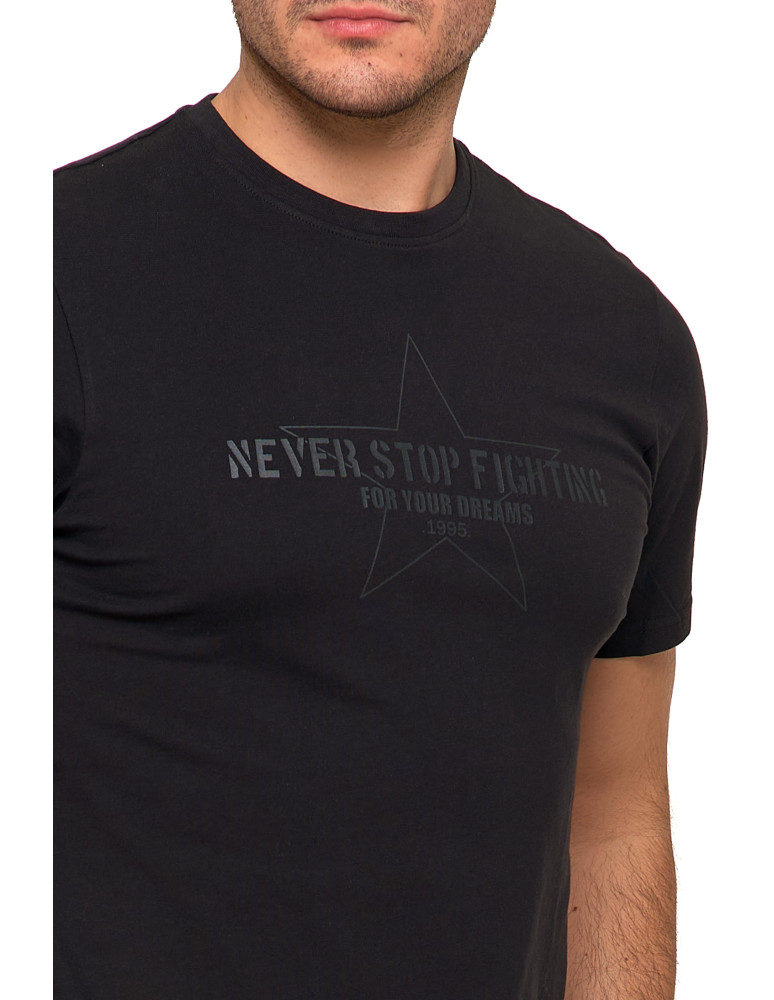 Koszulki, topy, koszule - T-shirt męski koszulka 100% bawełna logo CZARNY - produkt moraj.pl 3