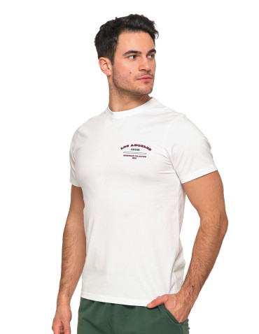 Koszulki, topy, koszule - Koszulka t-shirt męski 100% bawełna Los Angeles College BIAŁY - produkt 4