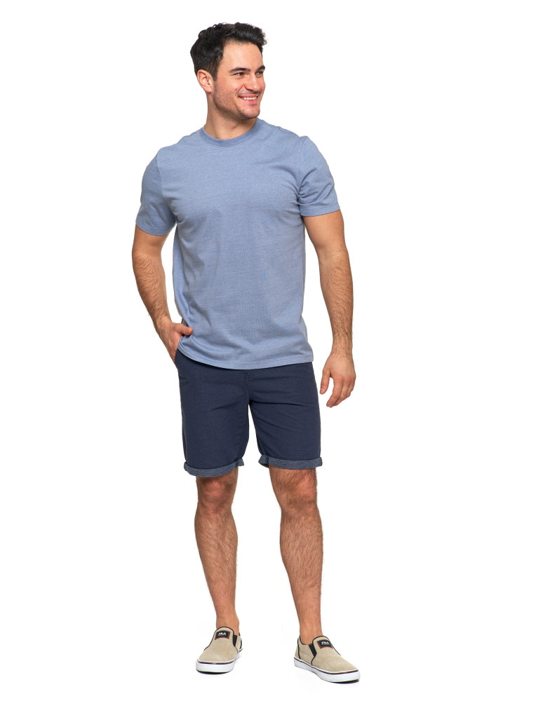 Koszulki, topy, koszule - Koszulka męska bawełniana z krótkim rękawem T-shirt NIEBIESKI - produkt moraj.pl 5