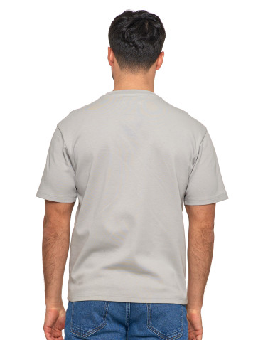 Koszulki, topy, koszule - T-shirt męski oversize bawełna Premium koszulka bez wzoru SZARY - produkt 3