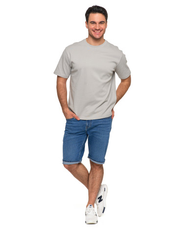 Koszulki, topy, koszule - T-shirt męski oversize bawełna Premium koszulka bez wzoru SZARY - produkt 5