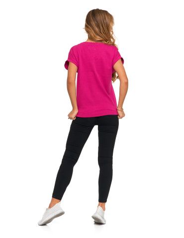 Koszulki i topy - Koszulka damska bawełniana Premium T-shirt oversize RÓŻOWY - produkt 4