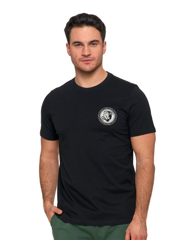 Koszulki, topy, koszule - Koszulka męska t-shirt bawełniany logo z napisem CZARNY - produkt 1