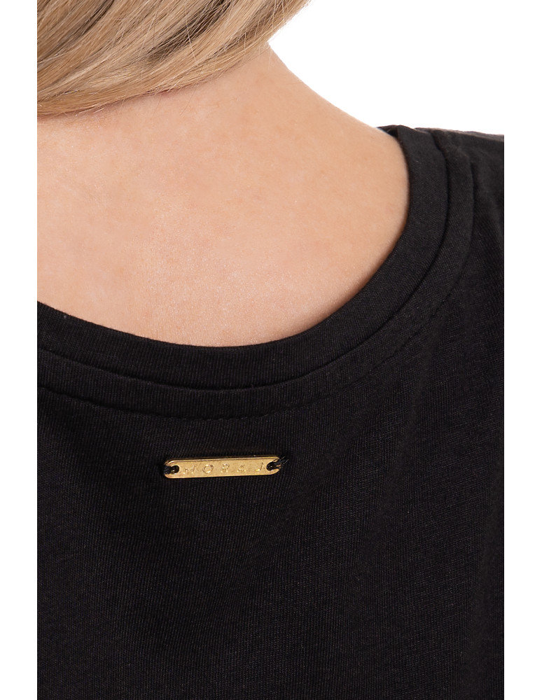 Koszulki i topy - T-shirt damski koszulka stylowa z printem CZARNY - produkt moraj.pl 5