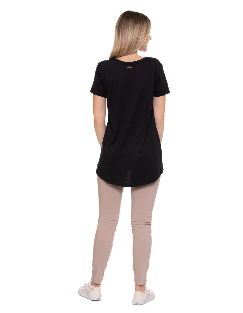 Koszulki i topy - T-shirt damski koszulka stylowa z printem CZARNY - produkt moraj.pl 8