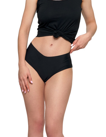 Figi - Majtki damskie figi bikini laserowo cięte CZARNY - produkt 3