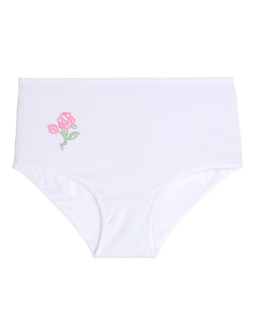 Figi - Majtki figi damskie z wysokim stanem Plus Size 3-pak BIAŁY - produkt 2