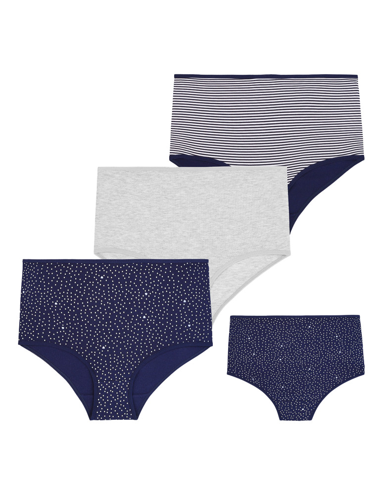 Figi - Majtki damskie figi z wysokim stanem Plus Size 3-pak WZÓR 1 - produkt moraj.pl 1