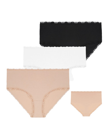 Figi - Majtki damskie figi z wysokim stanem Plus Size 3-pak WZÓR - produkt 1