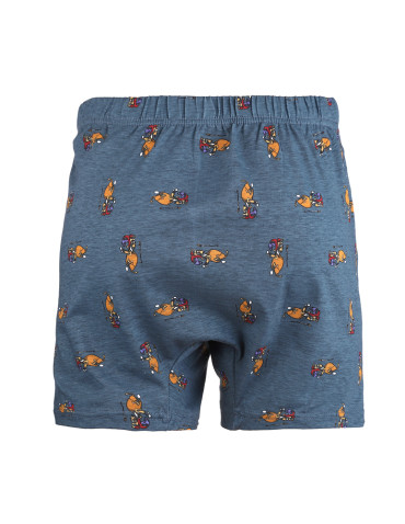 Bokserki luźne - Majtki bokserki męskie luźne bawełniane zabawne wzory JEANS - produkt 2