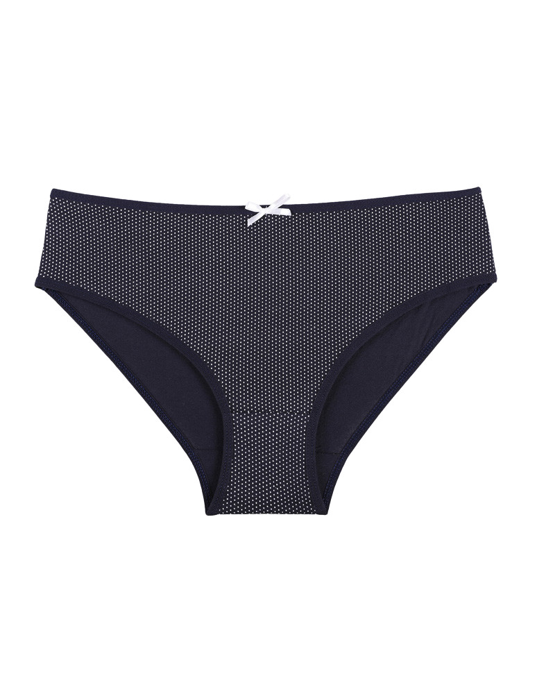 Figi - Figi damskie bawełniane bikini klasyczny krój 3-pak WIELOKOLOROWY - produkt moraj.pl 3
