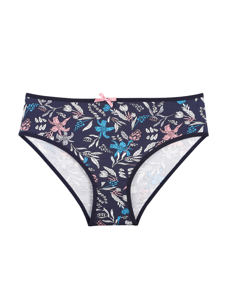 Figi - Figi damskie bawełniane bikini klasyczny krój 3-pak WIELOKOLOROWY - produkt moraj.pl 4