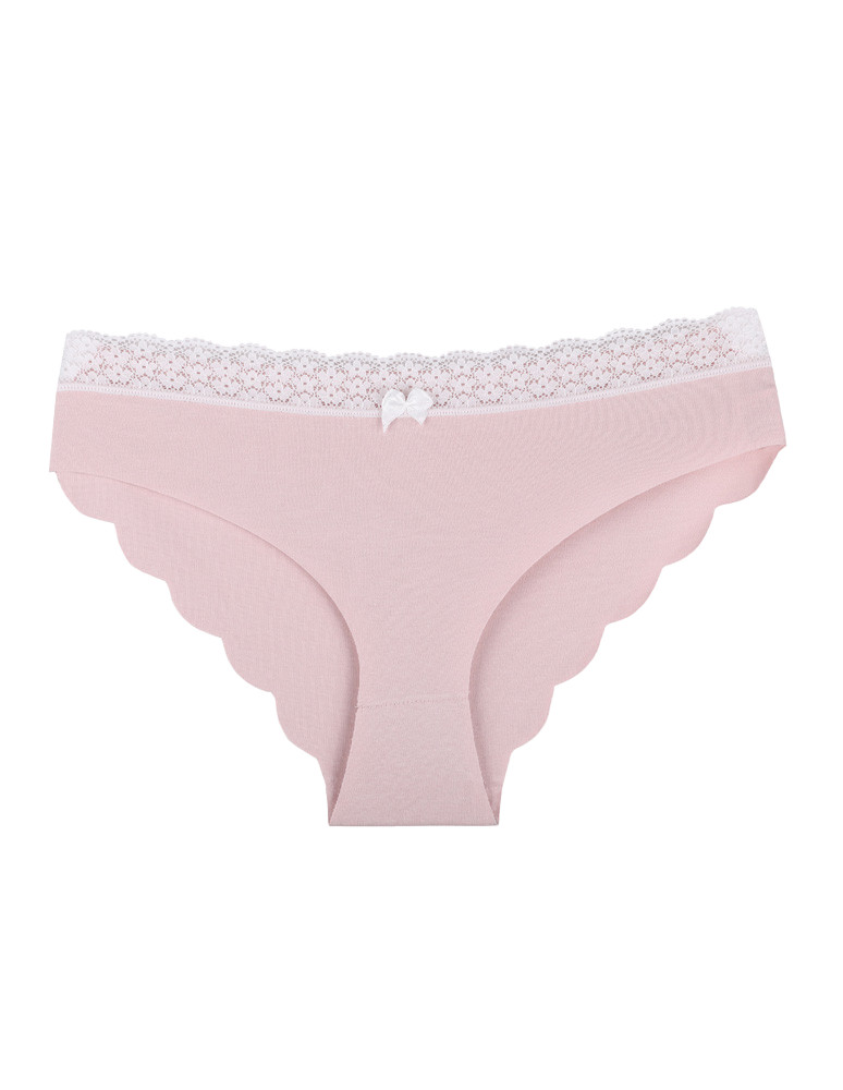 Figi - Majtki damskie figi bikini laserowo cięte z koronką 12-pak WIELOKOLOROWY - produkt moraj.pl 4