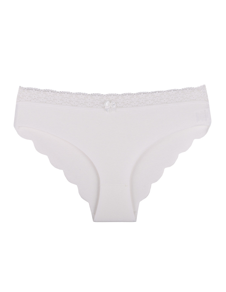 Figi - Majtki damskie figi bikini laserowo cięte z koronką 12-pak WIELOKOLOROWY - produkt moraj.pl 5