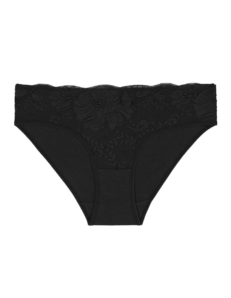 Figi - Majtki figi damskie z koronkowym przodem w kwiaty 4-pak WIELOKOLOROWY - produkt moraj.pl 4