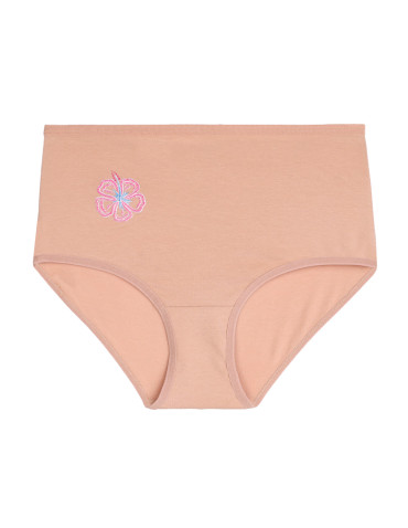 Figi - Majtki figi damskie z wysokim stanem Plus Size 3-pak BEŻOWY - produkt 2
