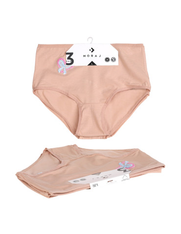 Figi - Majtki figi damskie z wysokim stanem Plus Size 3-pak BEŻOWY - produkt 6