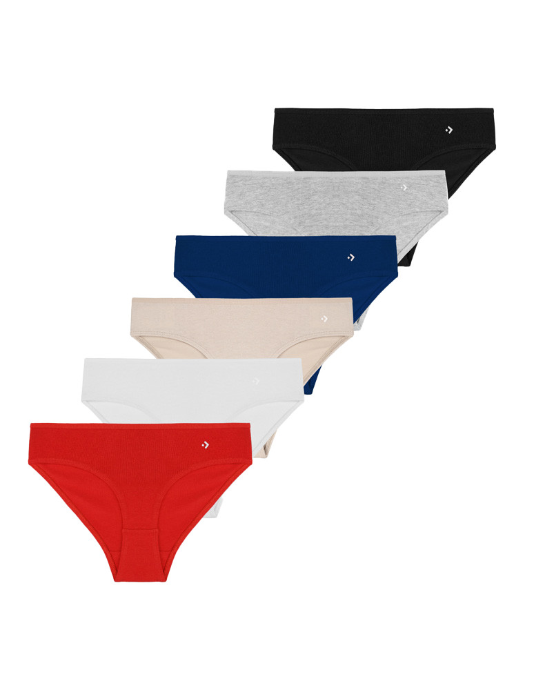 Figi - Majtki damski figi bawełniane klasyczne bikini 6-pak WIELOKOLOROWY - produkt moraj.pl 1