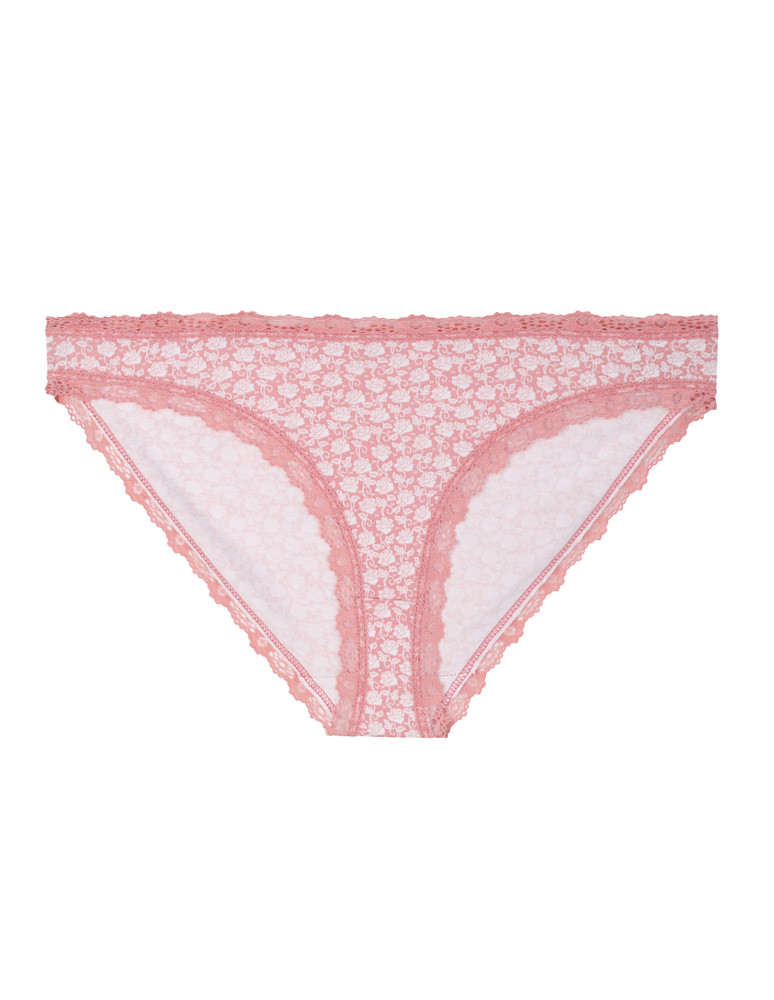 Figi - Majtki figi damskie mini bikini wykończone koronką 3-pak WIELOKOLOROWY - produkt moraj.pl 3
