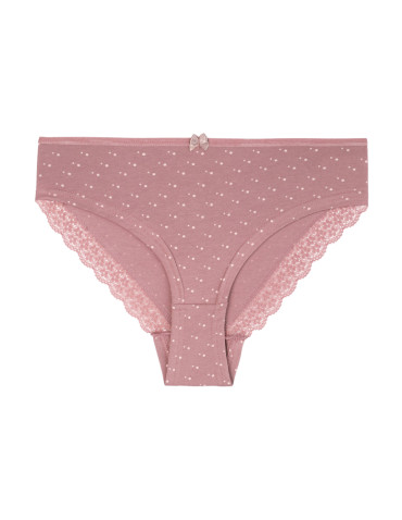 Figi - Majtki figi bikini damskie bawełniane z koronką 3-pak WIELOKOLOROWY - produkt 4