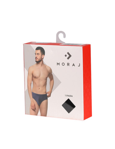 Slipy - Męskie slipy klasyczne bawełniane majtki GRANATOWY - produkt 2