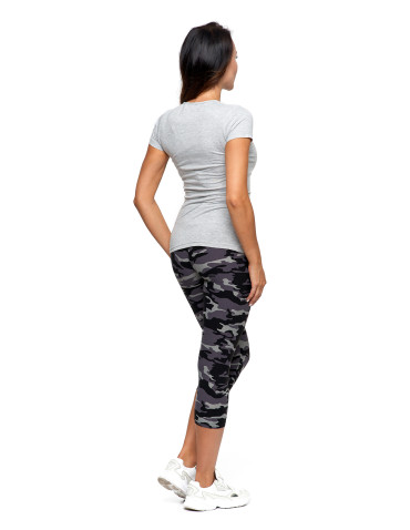 Legginsy - Legginsy damskie 3/4 moro WZÓR 1 - produkt 2